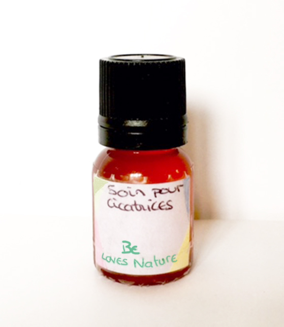 synergie d'huiles essentielles & huile végétale pour soin cicatrices