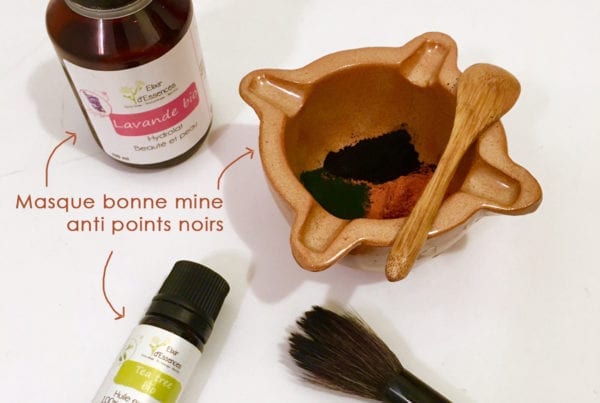 Préparation cosmétique naturel d'un masque bonne mine anti points noirs