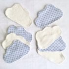 Lingettes lavables bébé nuage bleu- lot de 10