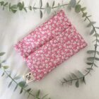Pochette savon fleurs roses
