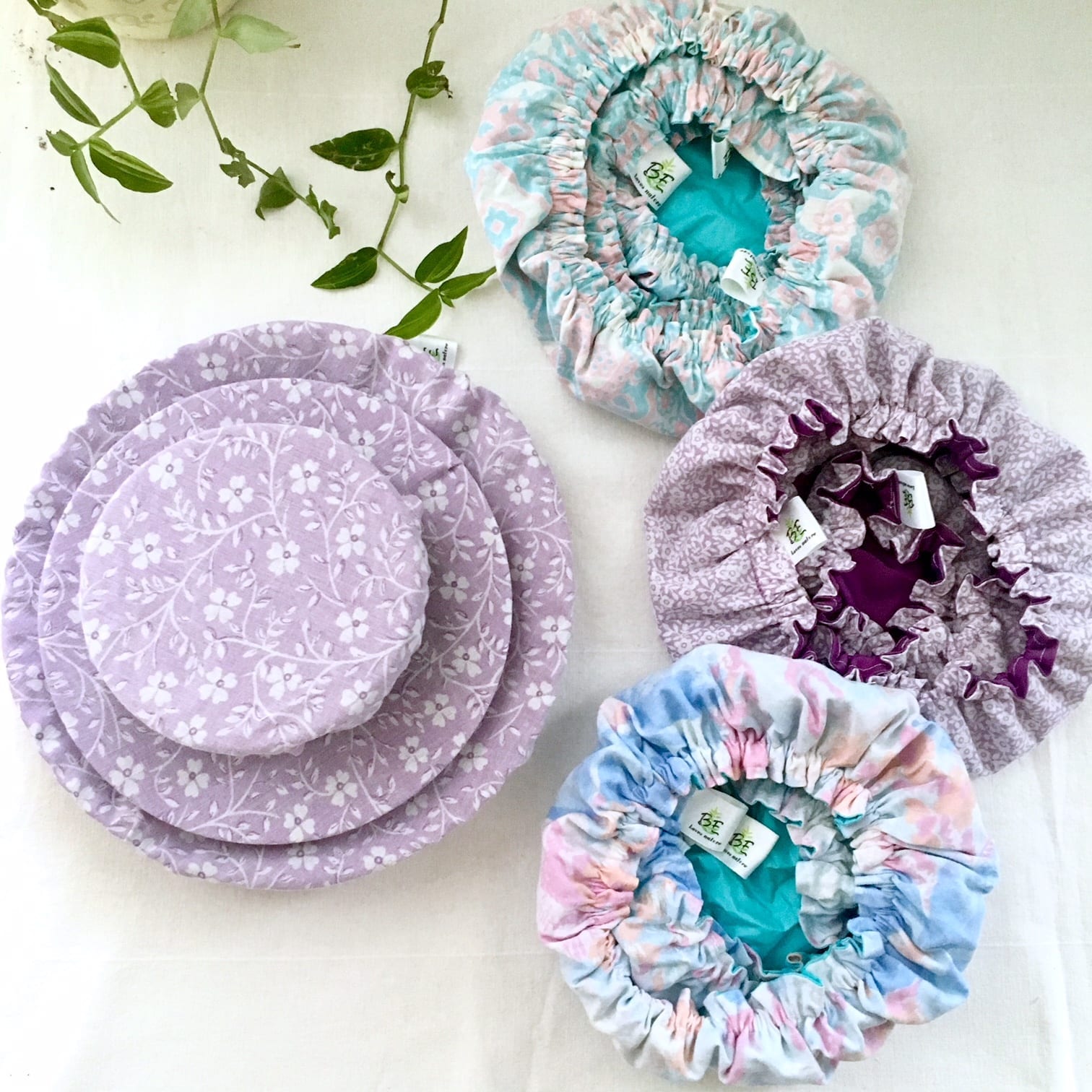 3 Charlottes à plats réutilisable en tissu recyclés par Be Loves Nature