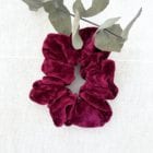 Chouchou, scrunchie velours Bordeaux