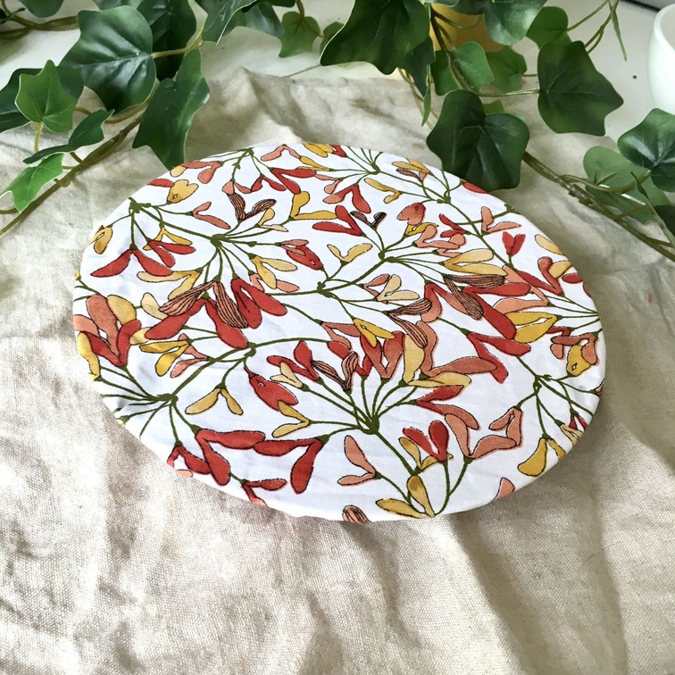 Couvre plat tissu taille M Piment