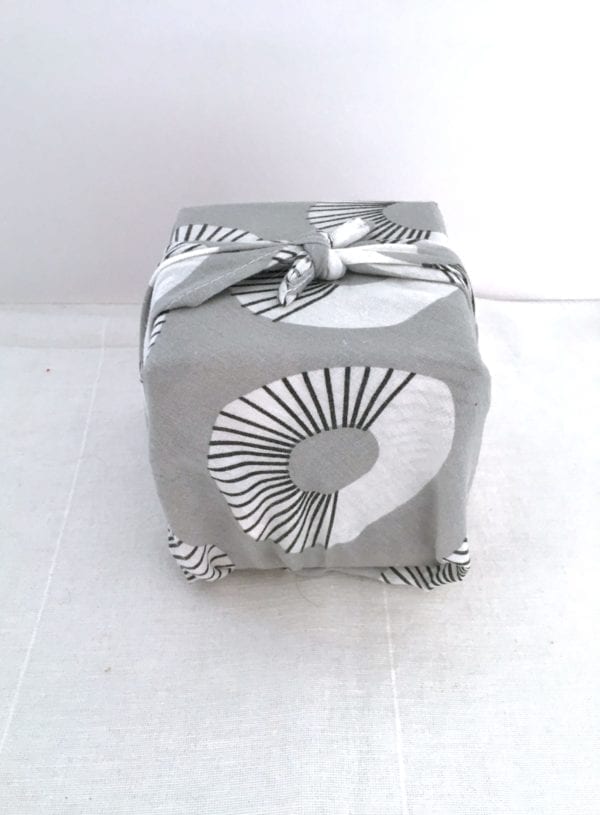 Furoshiki Graphique blanc et gris