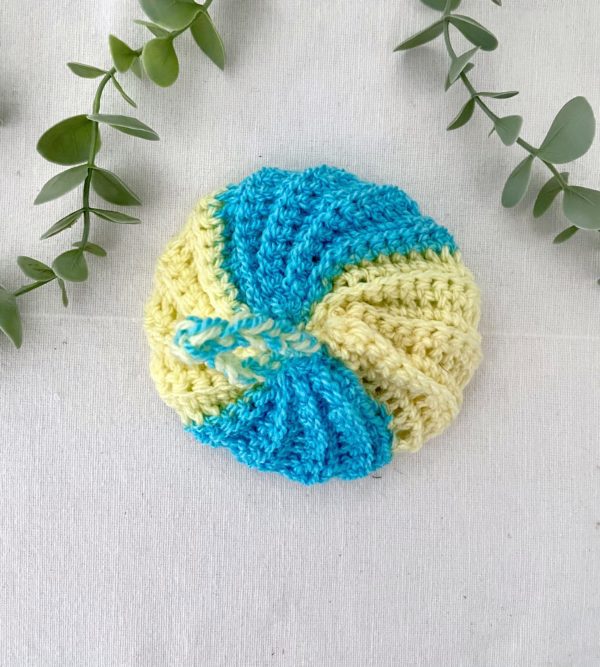 Tawashi boule jaune bleu