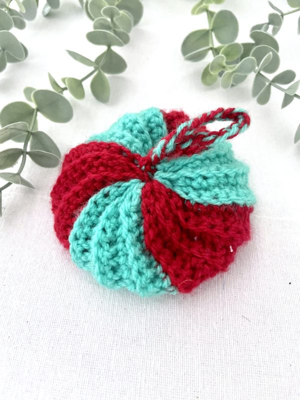 Tawashi boule rouge turquoise