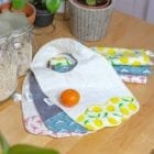 Bavoirs - Bavoir lavable pour bébé en éponge bambou absorbante et coton enduit imperméable