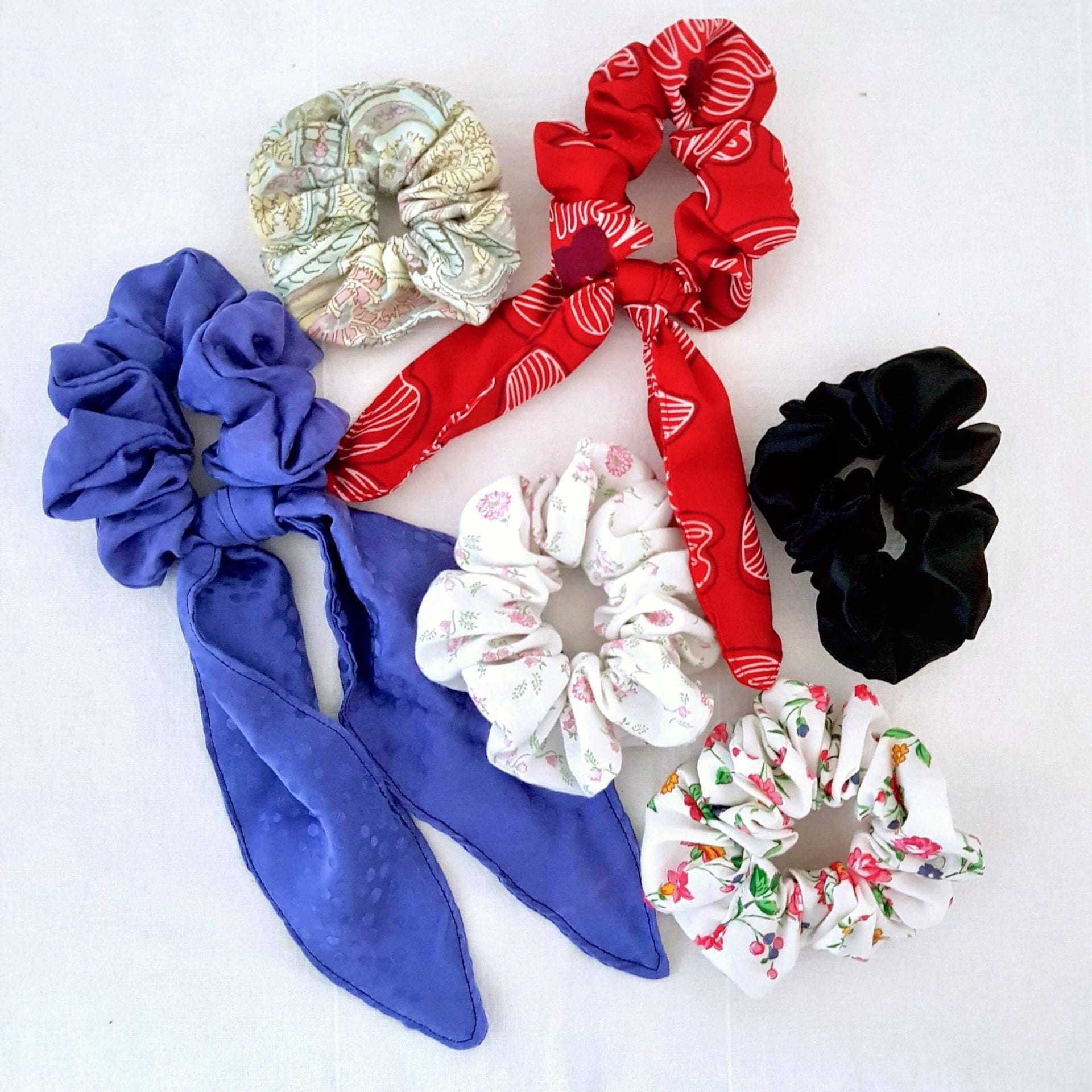 Chouchous et foulchies accessoires cheveux en chutes de tissu recyclé ou bio Be Loves Nature