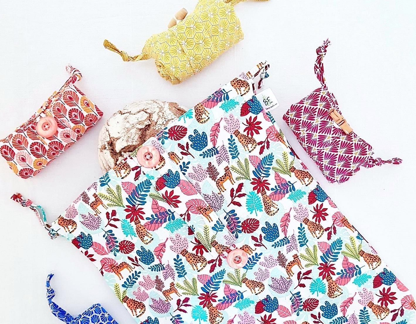 sacs à pains et viennoiseries zero dechet en tissu bio ou recyclé et solidaire Be Loves Nature