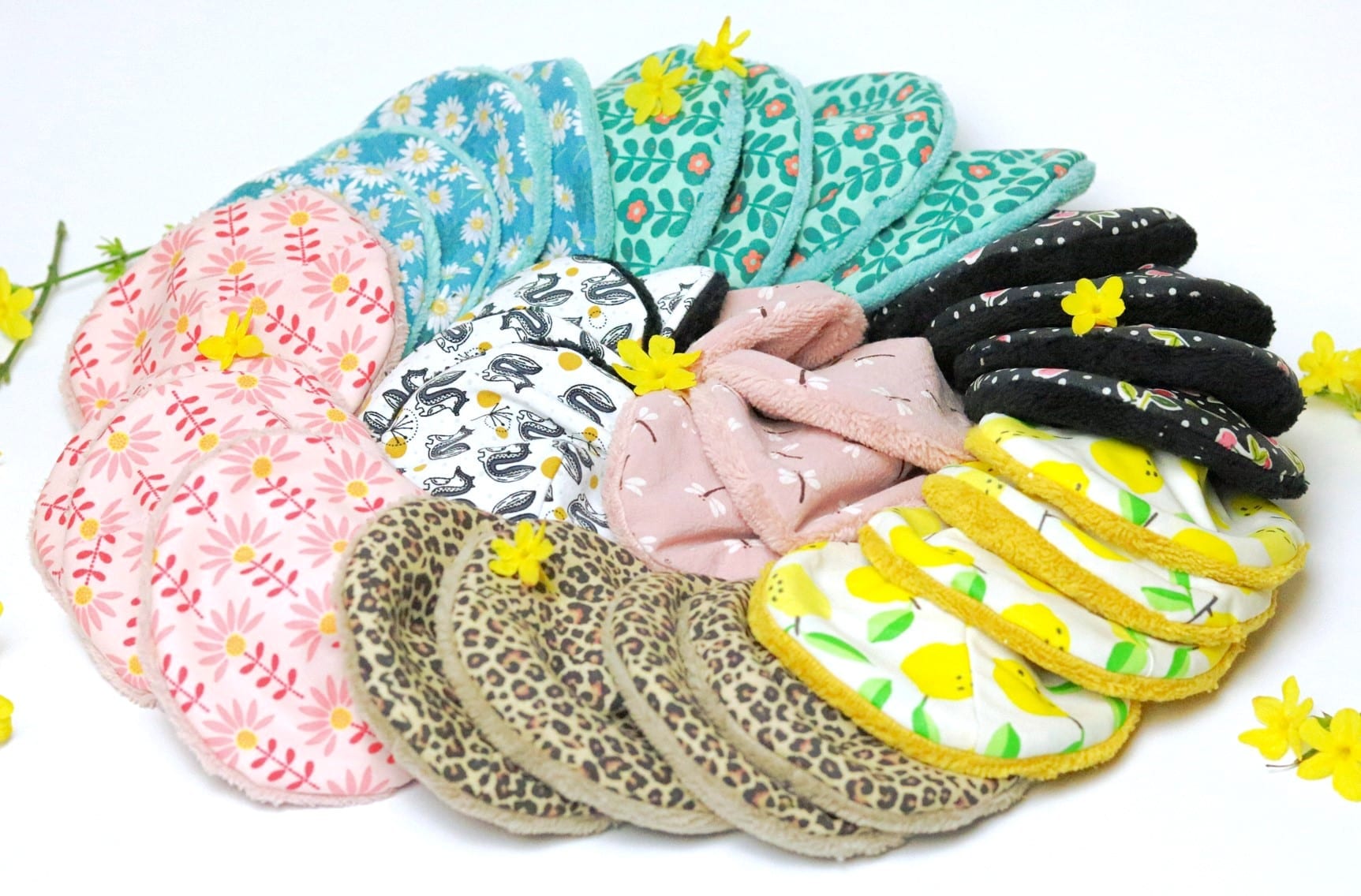 Coussinet d'allaitement réutilisable bambou