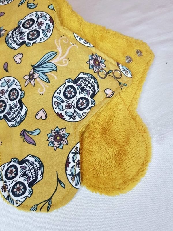 Serviette hygiénique lavable maternité bambou jaune