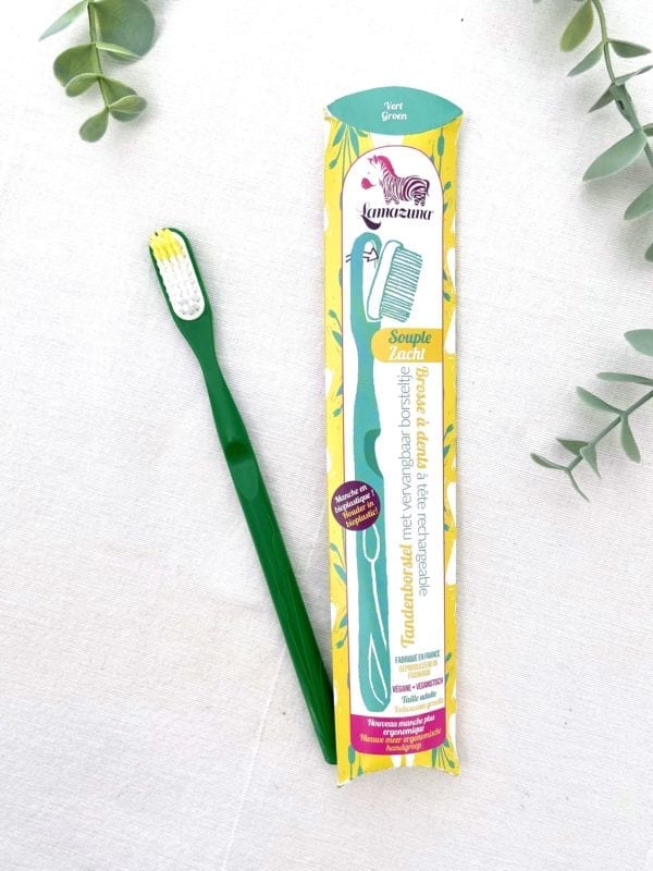 Brosse à dents écologique verte