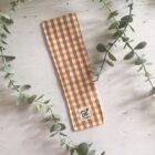 Marque-Page tissu Vichy Moutarde