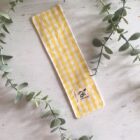 Marque-Page tissu Vichy jaune